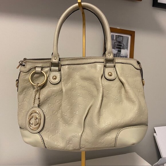 GUCCI GUCCISSIMA Leather GG Small  Sukey 2-Hobo Satchel COA with Crossbody Strap - Picture 6 of 15